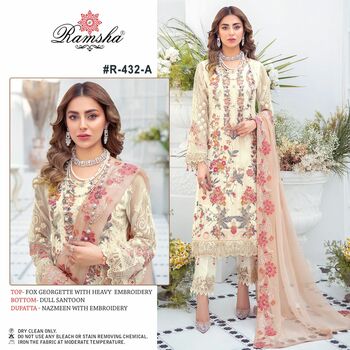 RAMSHA PRESENT R 432 NX GEORGETTE PAKISTANI SALWAR KAMEEZ