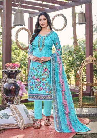 GULL AAHMED DASTOOR LAWN EMBROIDERY KARACHI SUITS AT SURAT