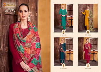 JAIMALA NIGAAR EDITION 16 RAYON SLUB EMBROIDERY SUITS BY ALOK SUITS