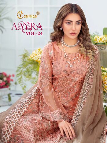 COSMOS AAYRA VOL 24 FOUX GEORGETTE PAKISTANI SUITS AT SURAT