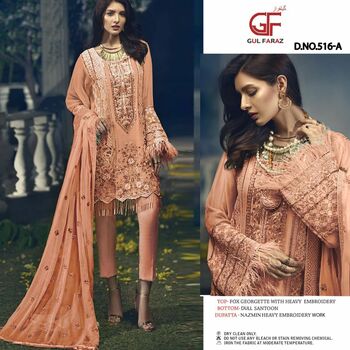 GUL FARAZ 516 SERIES GEORGETTE PAKISTANI SUITS LATEST CATALOGUE