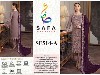 SAFA CREATION 514 SERIES READYMADE PAKISTANI SUITS WHOLESALER