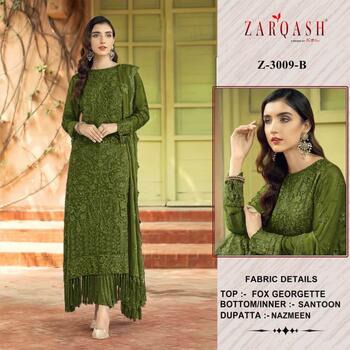 ZARQASH 3009 SERIES GEORGETTE PAKISTANI SUITS CATALOGUE