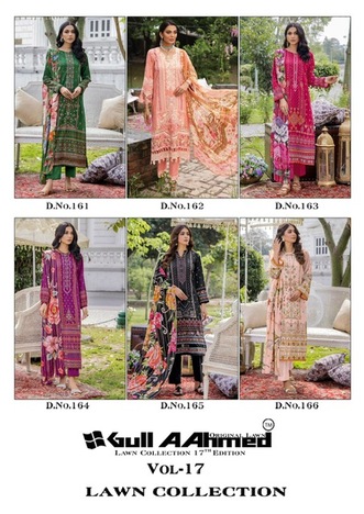 GULLAAHMED VOL 17 THE ORIGINAL LAWN PAKISTANI SALWAR KAMEEZ DISTRIBUTOR IN SURAT