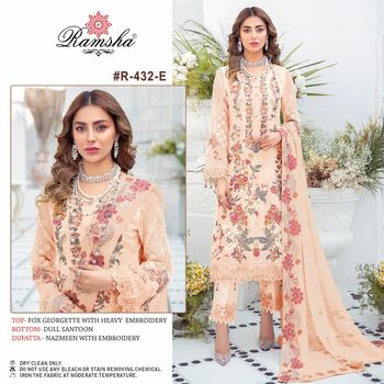 RAMSHA PRESENT R 432 NX GEORGETTE PAKISTANI SALWAR KAMEEZ