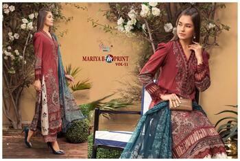 SHREE FABS MARIA B MPRINT VOL 11 COTTON PRINTED PAKISTANI SUITS LATEST CATALOGUE