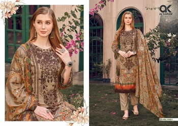 AL KARAM FIRDOUS VOL 3 LAWN SALWAR SUITS WHOLESALER IN SURAT