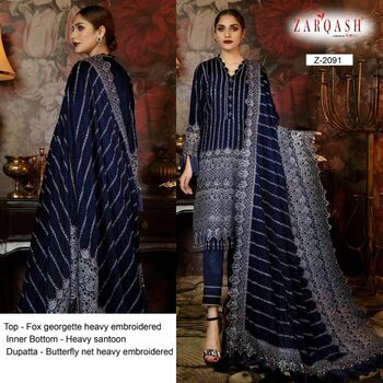 ZARQASH ADAN LIBAS VOL 2 FOX GEORGETTE PAKISTANI SUITS WHOLESALE