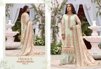 SHREE FABS FIRDOUS PREMIUM COLLECTION VOL 5 2314 TO 2321 SERIES PAKISTANI SUITS