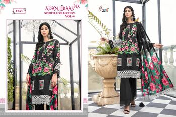 SHREE FABS ADAN LIBAAS SCHIFFLI COLLECTION VOL 4 NX PAKISTANI SUITS LATEST CATALOGUE 2021