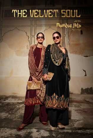 MUMTAZ ARTS THE VELVET SOUL DESIGNER VELVET WINTER SUITS CATALOGUE