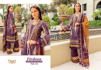 SHREE FABS FIRDOUS EXCLUSIVE COLLECTION VOL 22 2438 TO 2445 SERIES PAKISTANI SUITS