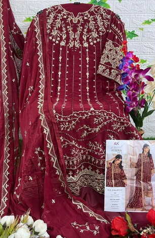 AL KHUSHBU ATEERA VOL 1 GEORGETTE EMBROIDERY PAKISTANI SUITS