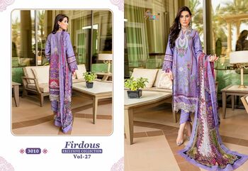 SHREE FABS FIRDOUS EXCLUSIVE COLLECTION VOL 27 3008 TO 3015 SERIES PAKISTANI SUITS