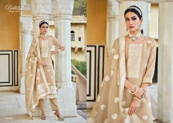 BELLIZA IVORY COTTON JACQUARD SALWAR SUITS AT BEST PRICE