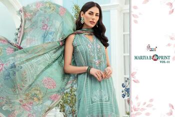 SHREE FABS MARIA B MPRINT VOL 11 COTTON PRINTED PAKISTANI SUITS LATEST CATALOGUE