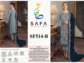 SAFA CREATION 514 SERIES READYMADE PAKISTANI SUITS WHOLESALER