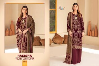 SHREE FABS RAMSHA VELVET COLLECTION 2365 TO 2369 SERIES PAKISTANI SUITS