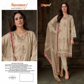 FEPIC ROSEMEEN C1662 ORGANZA PAKISTANI SUITS DISTRIBUTOR