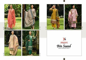 DEEPSY SUITS BIN SAEED VOL 3 LAWN COTTON EMBROIDERY SUITS WHOLESALE