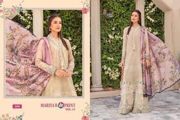 SHREE FABS MARIYA B M PRINT VOL 12 COTTON PRINTED PAKISTANI SUITS LATEST CATALOGUE