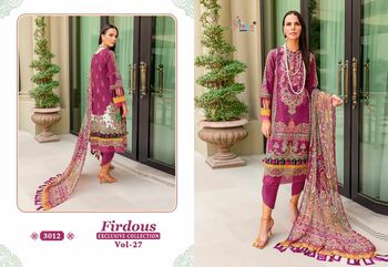 SHREE FABS FIRDOUS EXCLUSIVE COLLECTION VOL 27 3008 TO 3015 SERIES PAKISTANI SUITS