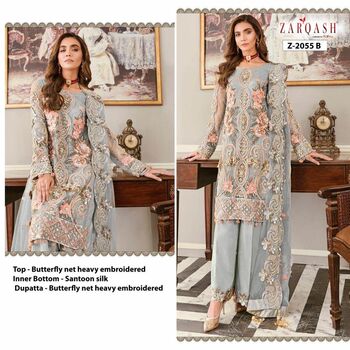 ZARQASH ANGELICA Z 2055 PAKISTANI SUITS AT SURAT