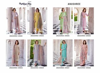 MUMTAZ ARTS ANUSHREE LAWN CAMBRIC COTTON PRINT SUITS NEW CATALOGUE