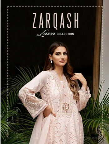 SANIYA TRENDZ ZARQASH CAMBRIC EMBROIDERED PAKISTANI SUITS