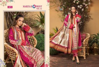 SHREE FABS MARIYA B M PRINT VOL 12 COTTON PRINTED PAKISTANI SUITS LATEST CATALOGUE