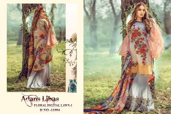 ADANS LIBAS FLORAL DIGTIAL LAWN VOL 1 COTTON PAKISTANI SUITS