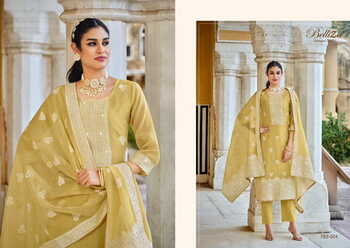 BELLIZA IVORY COTTON JACQUARD SALWAR SUITS AT BEST PRICE