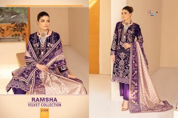 SHREE FABS RAMSHA VELVET COLLECTION 2365 TO 2369 SERIES PAKISTANI SUITS