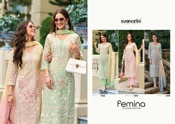 ZAVERI FEMINA COLOUR EDITION READYMADE SUITS NEW CATALOGUE