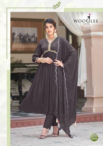 WOOGLEE REEVA EMBROIDERY READYMADE KURTIS SUPPLIER