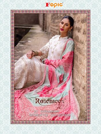 FEPIC ROSEMEEN ZC CHIKANKAARI GEORGETTE COLLECTION PAKISTANI SUITS