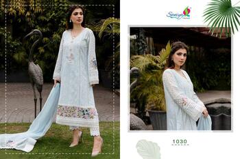 SANIYA TRENDZ ZARQASH CAMBRIC EMBROIDERED PAKISTANI SUITS