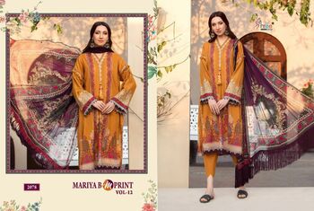 SHREE FABS MARIYA B M PRINT VOL 12 COTTON PRINTED PAKISTANI SUITS LATEST CATALOGUE