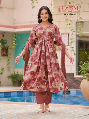 OSSM RESHAM VOL 10 READYMADE FANCY KURTIS CATALOGUE DISTRIBUTOR IN SURAT