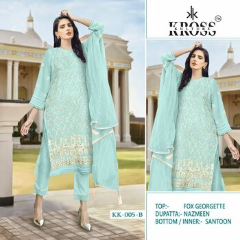 KROSS KULTURE KK 05 FOUX GEORGETTE PAKISTANI SALWAR SUITS