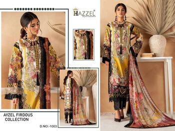 HAZZEL AYZEL FIRDOUS COLLECTION COTTON EMBROIDERY PAKISTANI SUITS SURAT