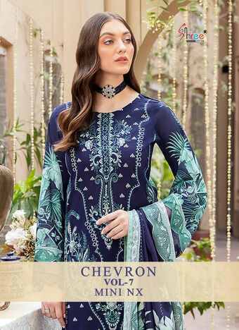 SHREE FABS CHEVRON VOL 7 MINI NX COTTON PRINTED SUITS AT SURAT