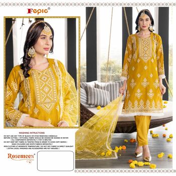 FEPIC ROSEMEEN C 1576 ORGANZA PAKISTANI SUITS NEW CATALOGUE