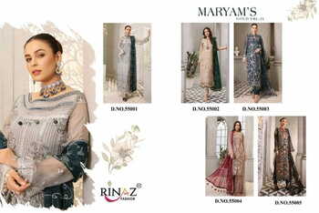 RINAZ FASHION MARYAMâ€™S GOLD VOL 21 FOUX GEORGETTE PAKISTANI SUITS