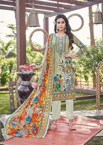 GULL AAHMED DASTOOR LAWN EMBROIDERY KARACHI SUITS AT SURAT