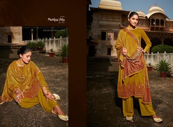 MUMTAZ ARTS THE VELVET SOUL DESIGNER VELVET WINTER SUITS CATALOGUE