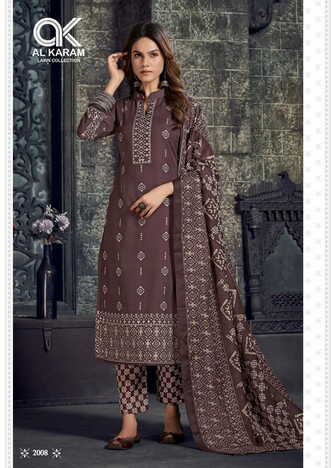 AL KARAM JOHRA VOL 2 PREMIUM COTTON PRINTED KARACHI SUITS CATALOGUE