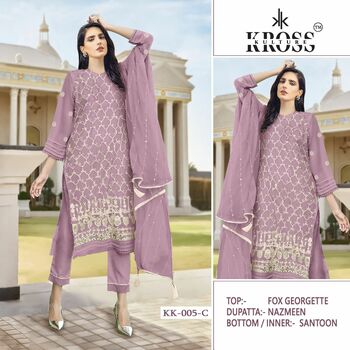 KROSS KULTURE KK 05 FOUX GEORGETTE PAKISTANI SALWAR SUITS