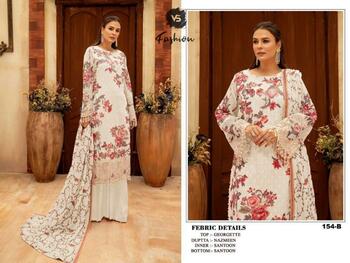 VS FASHION D.NO 154 SERIES GEORGETTE PAKISTANI SUITS AT SURAT