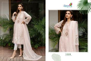 SANIYA TRENDZ ZARQASH CAMBRIC EMBROIDERED PAKISTANI SUITS